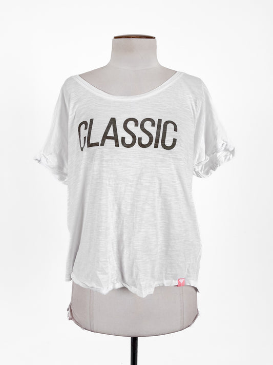 Martini Tees | White Casual Top | Size S/M