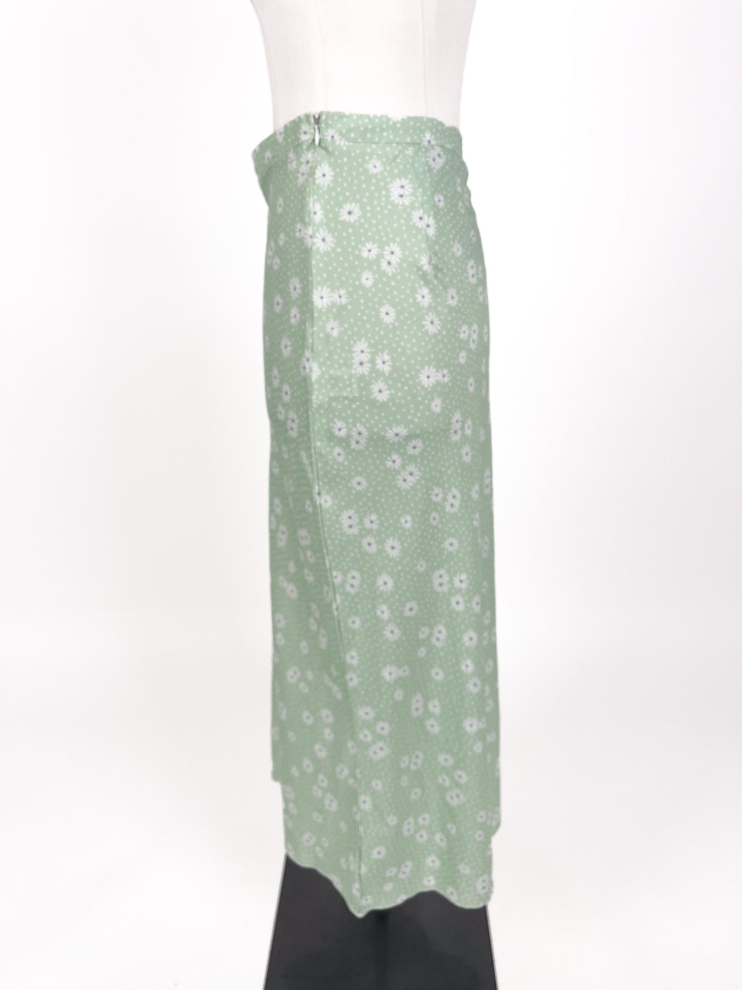 Oscar St - Green Midi Skirt (Size M)