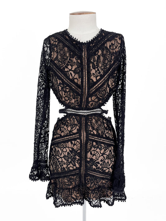 For Love & Lemons | Black Cocktail Dress | Size S