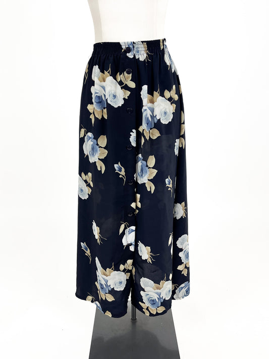 Eves St Clair - Navy Midi Skirt (Size 10)