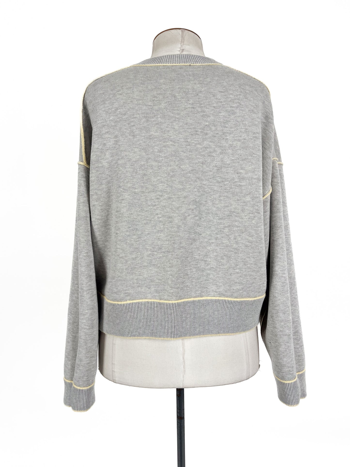 Me+Em | Grey/Yellow Reversible Jumper | Size S