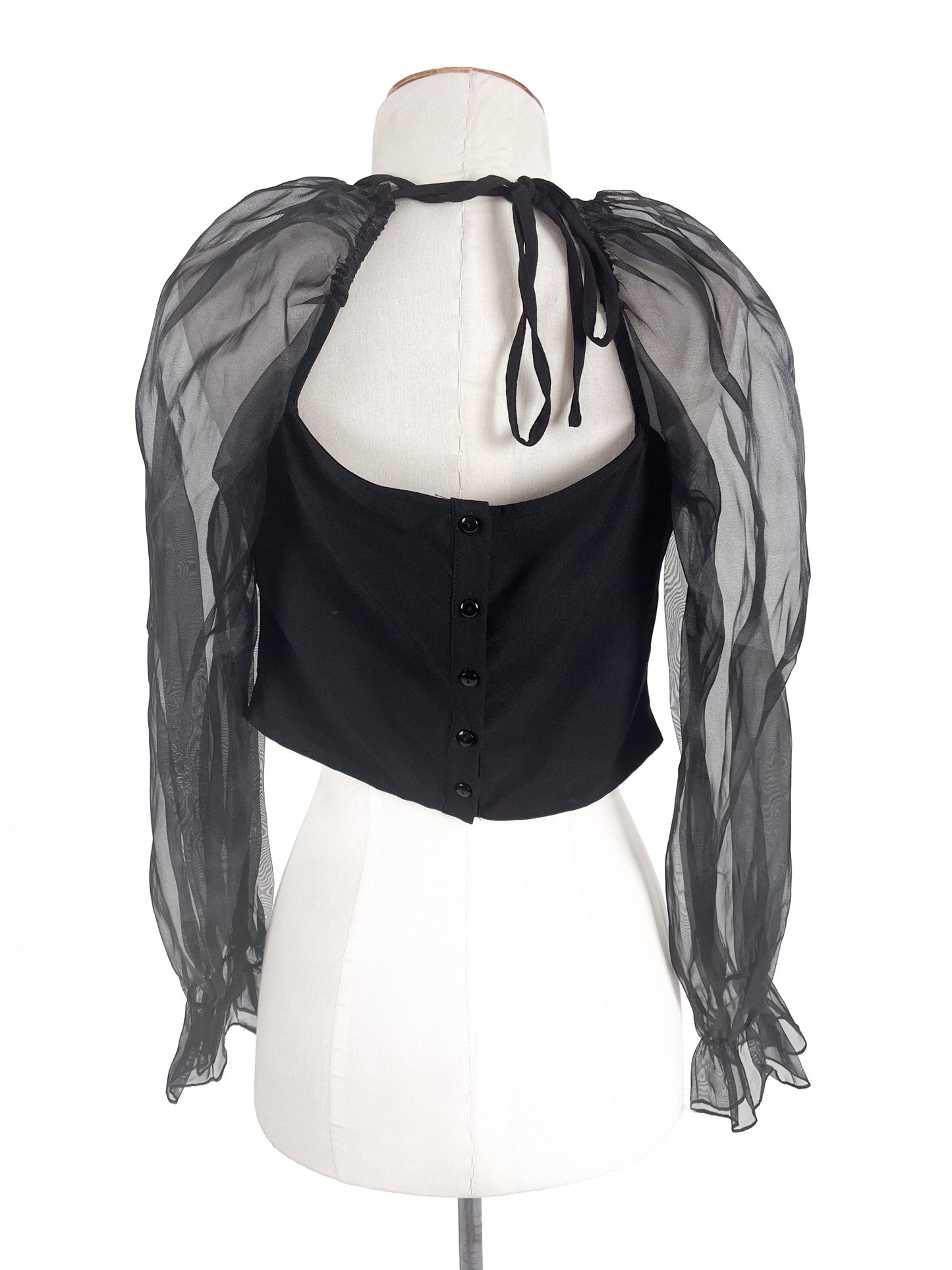 Topshop | Black Cocktail Top | Size 10