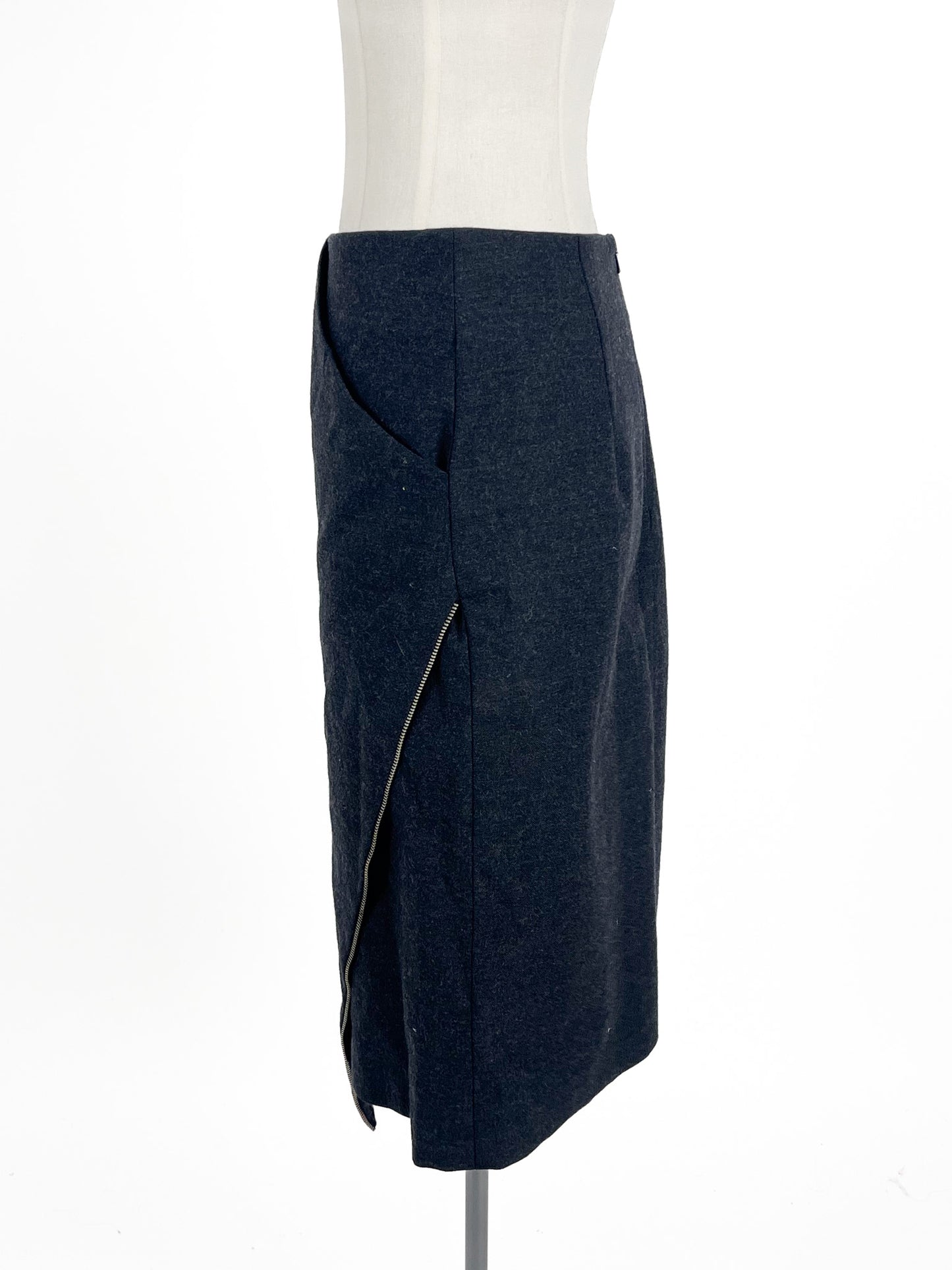 Karen Walker | Grey Workwear Skirt | Size 8
