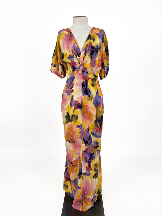 Ruby - Multicoloured Maxi Dress (Size 8)