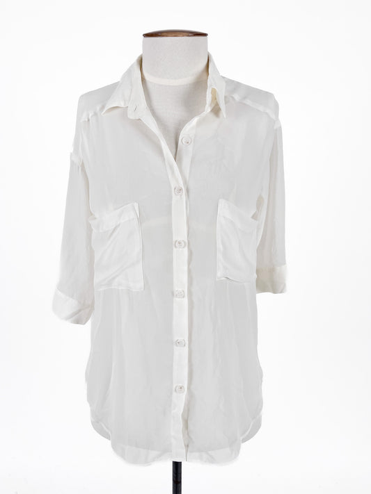 Ziggy Denim | White Casual/Workwear Top | Size 8