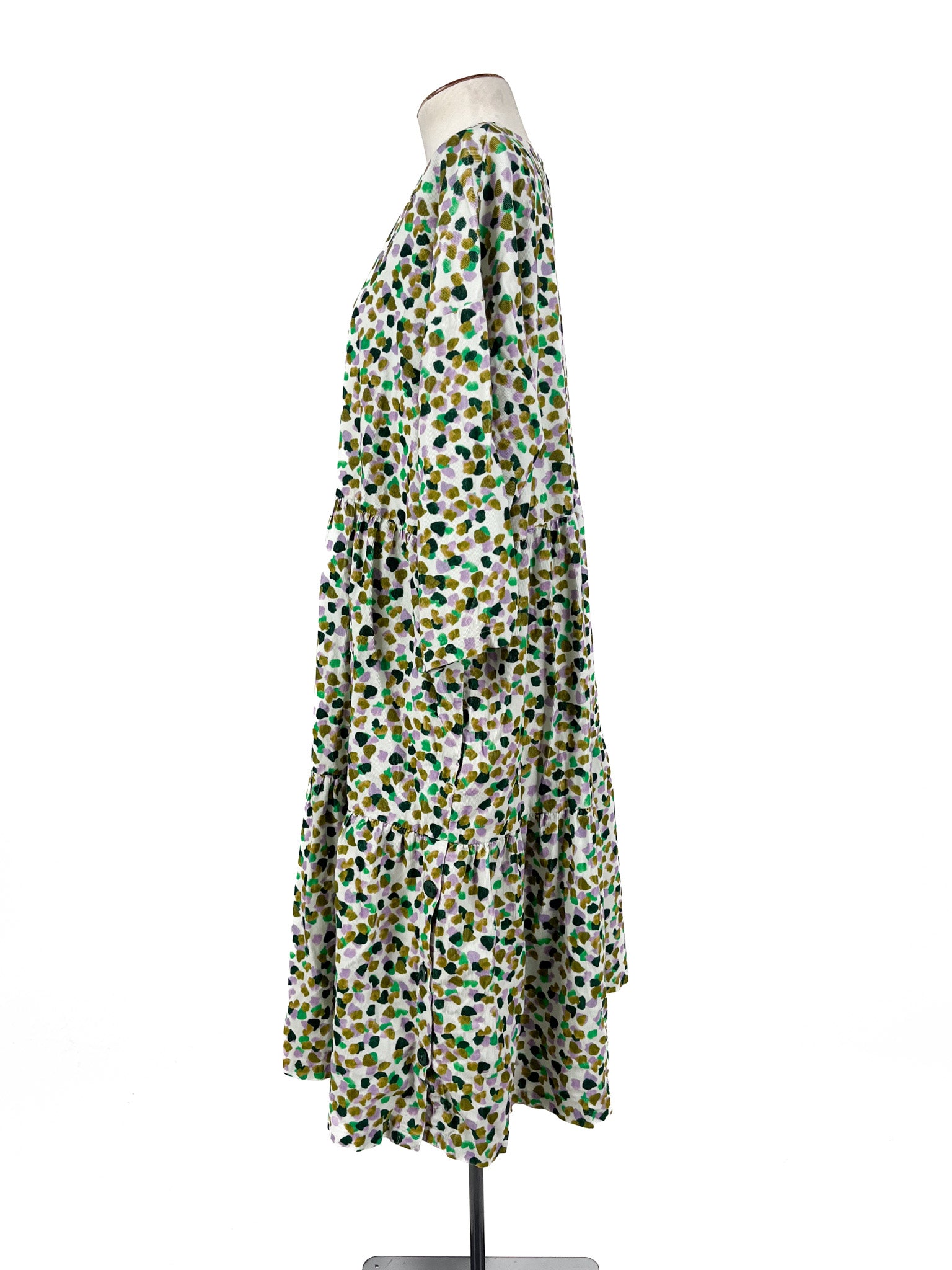 Gorman - White & Green Midi Dress (Size M)