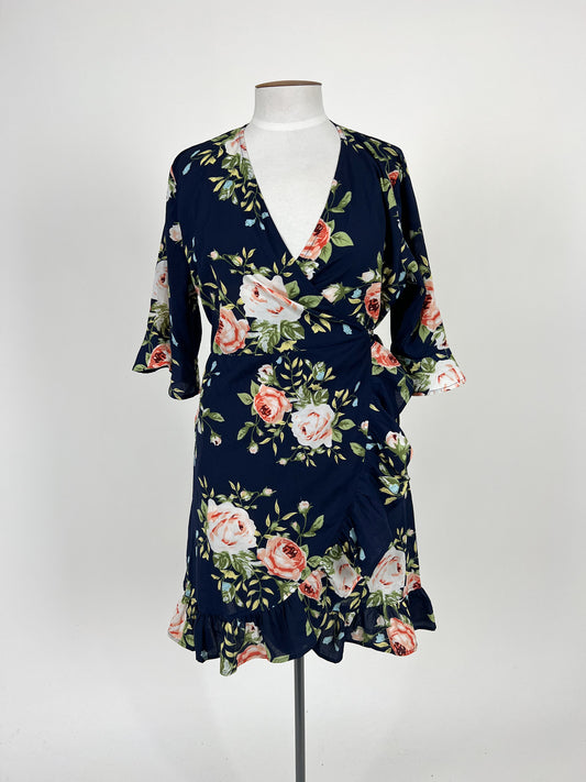 Boohoo | Navy Cocktail Dress | Size 16
