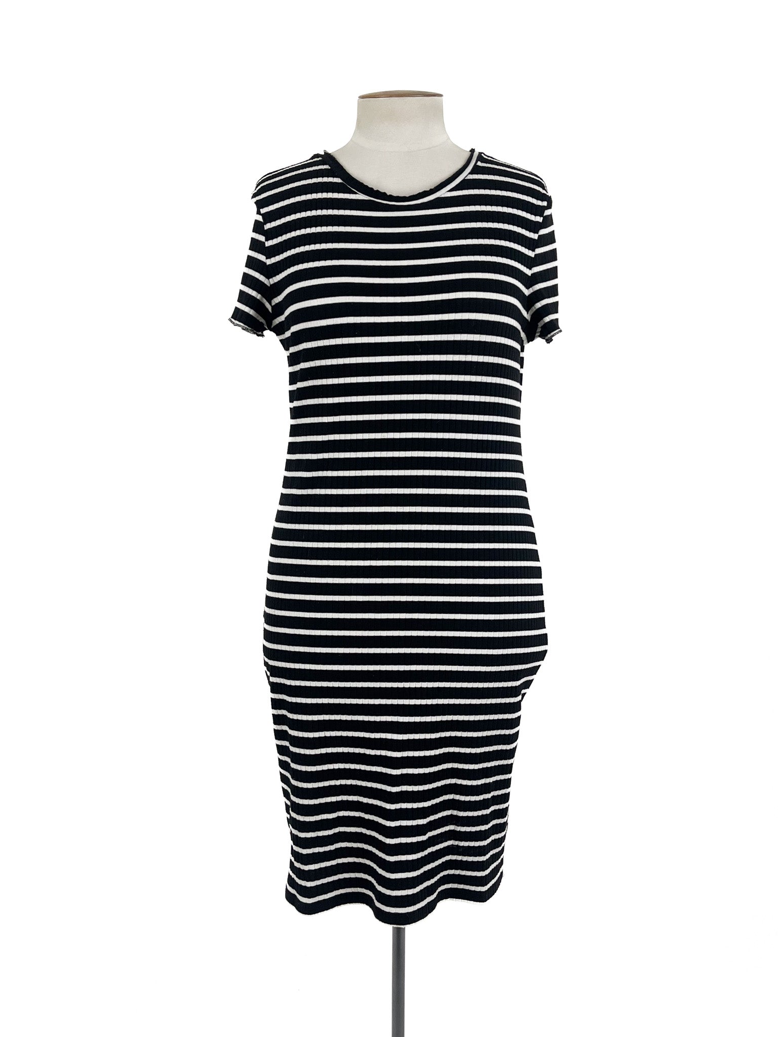 Dorothy Perkins - Black & White Midi Dress (Size 14)