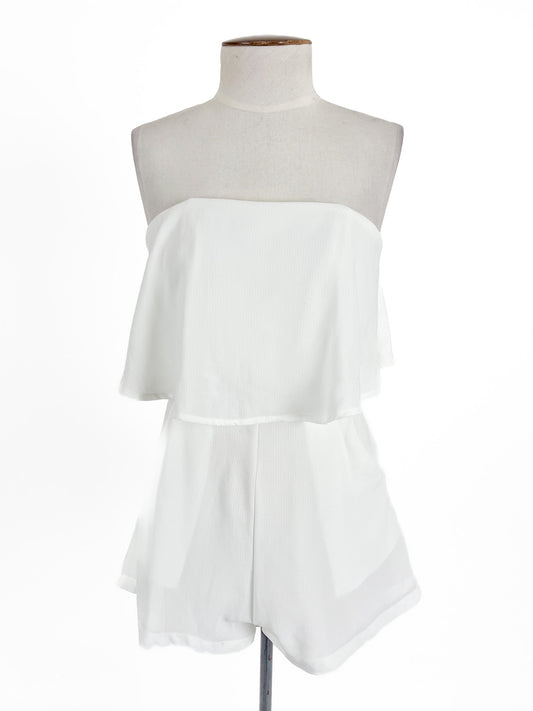 Showpo | White Casual Playsuit | Size 6