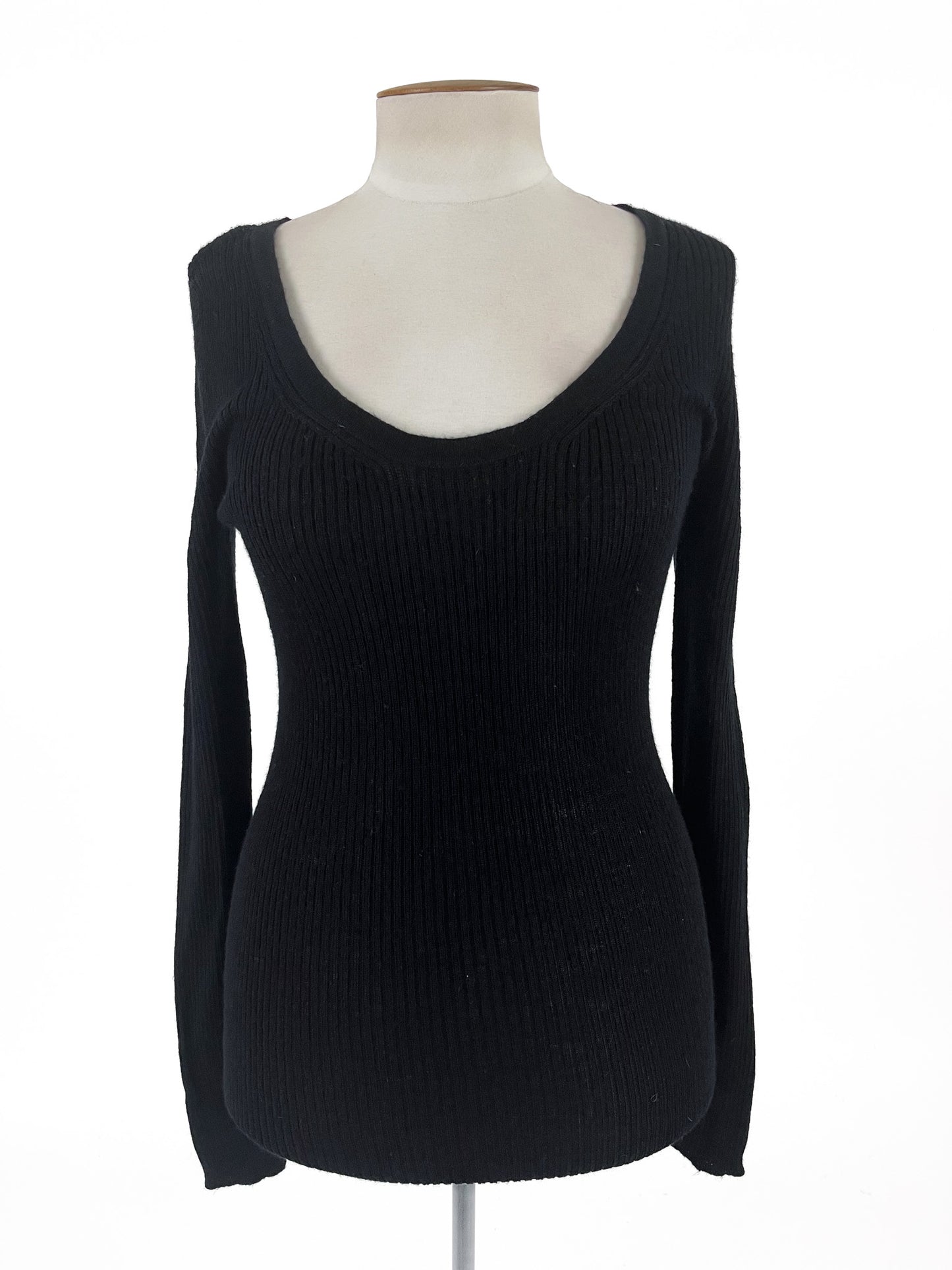 Knitted | Black Casual Top | Size M