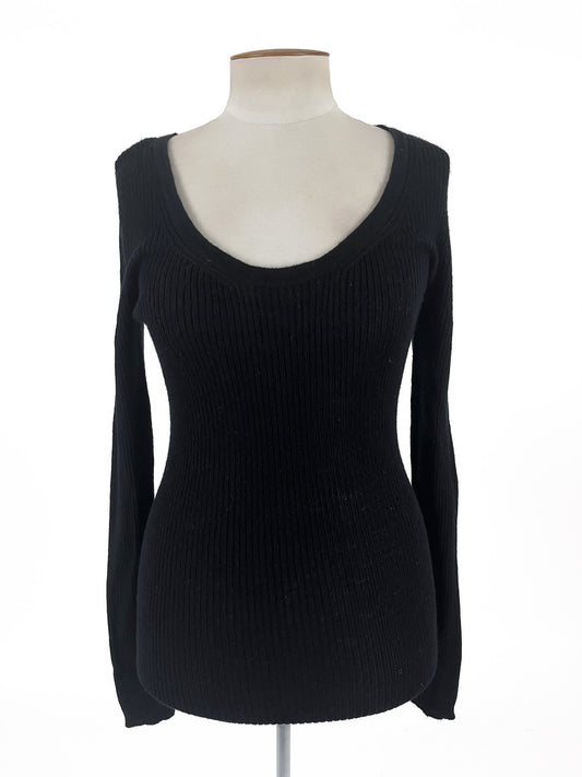 Knitted | Black Casual Top | Size M
