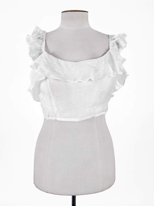 Pia | White Casual/Cocktail Top | Size L