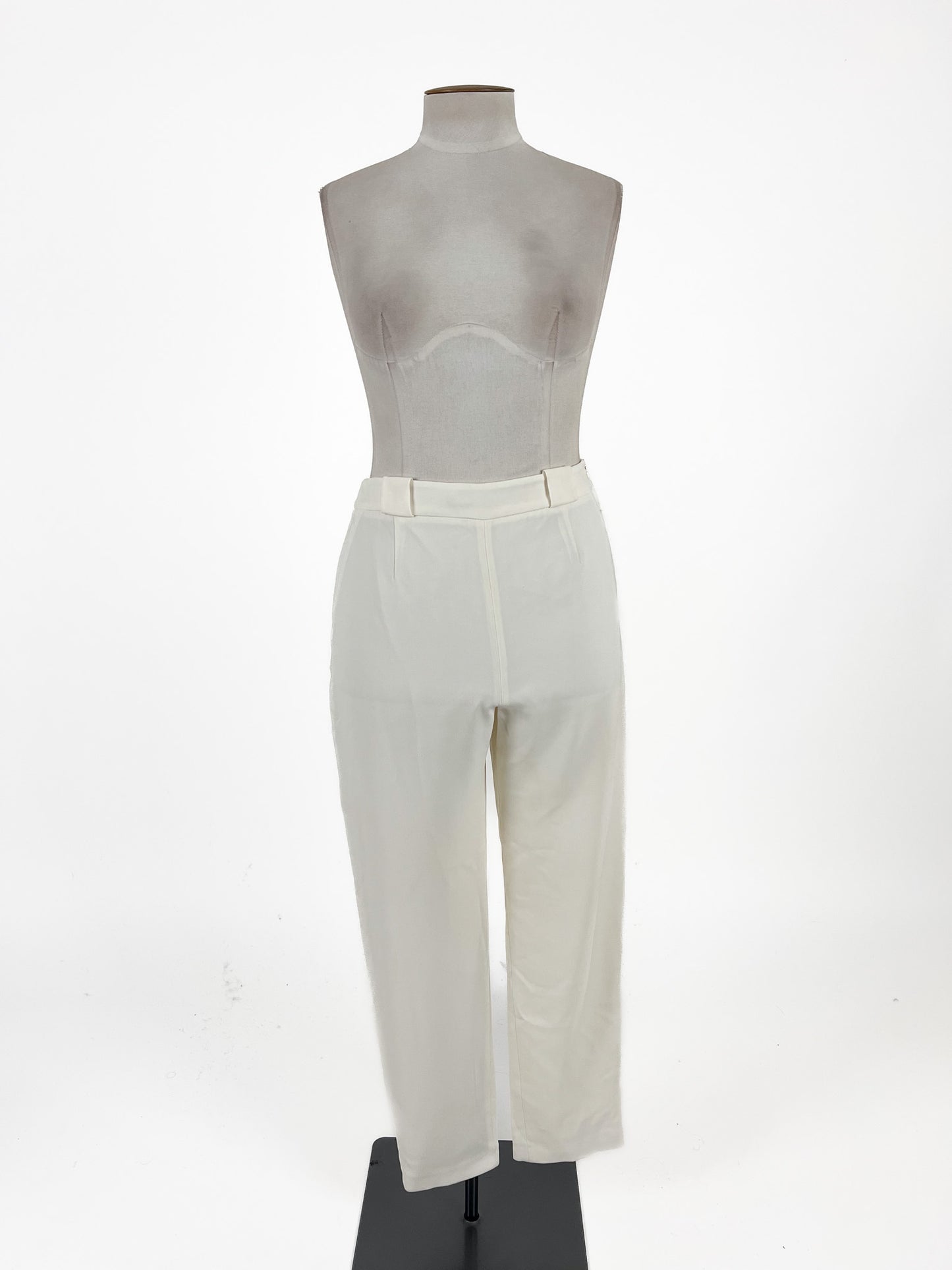 Coast | White High waisted Straight fit Pants | Size 12