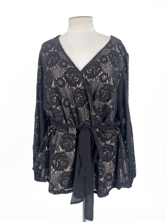City Chic - Black Blouse (Size 18)