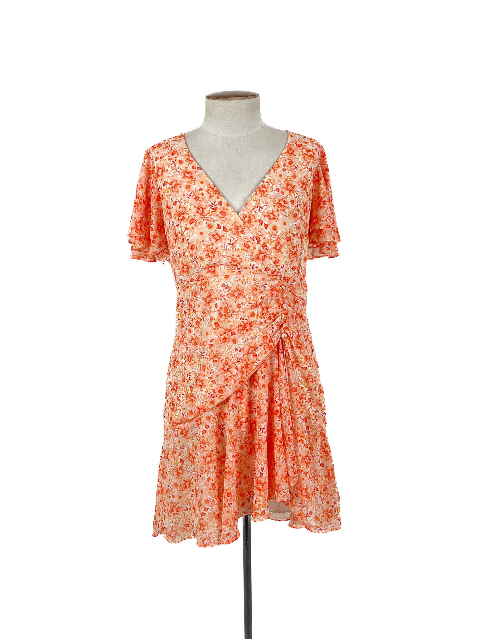 Forever New - Orange Mini Dress (Size 10)