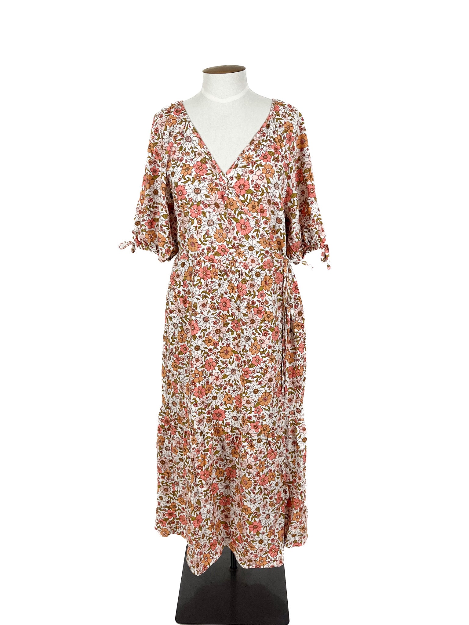 All About Eve - White & Multicoloured Maxi Dress (Size 12)