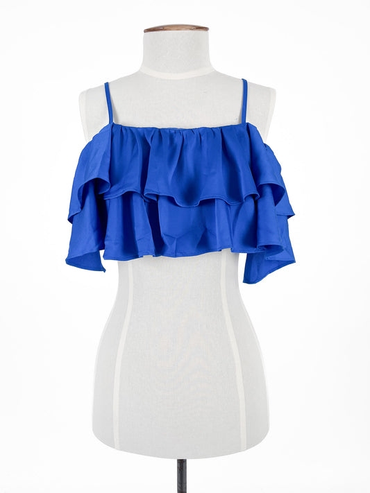Pia | Blue Cocktail Top | Size XS