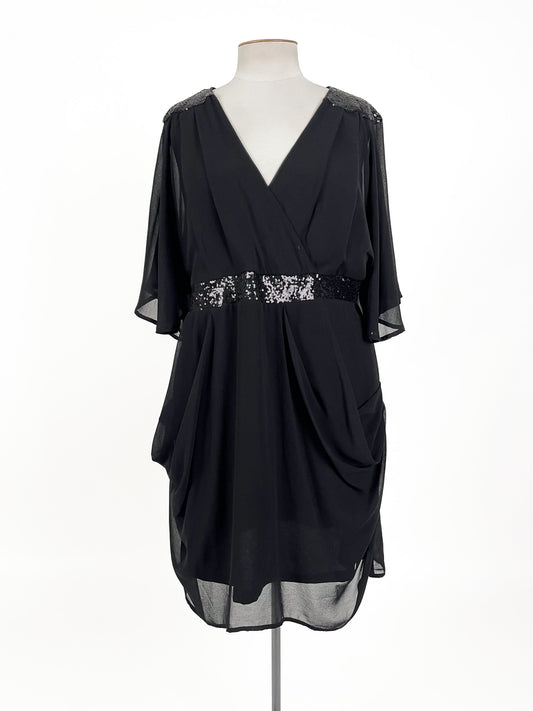 City Chic - Black Mini Dress (Size 16)