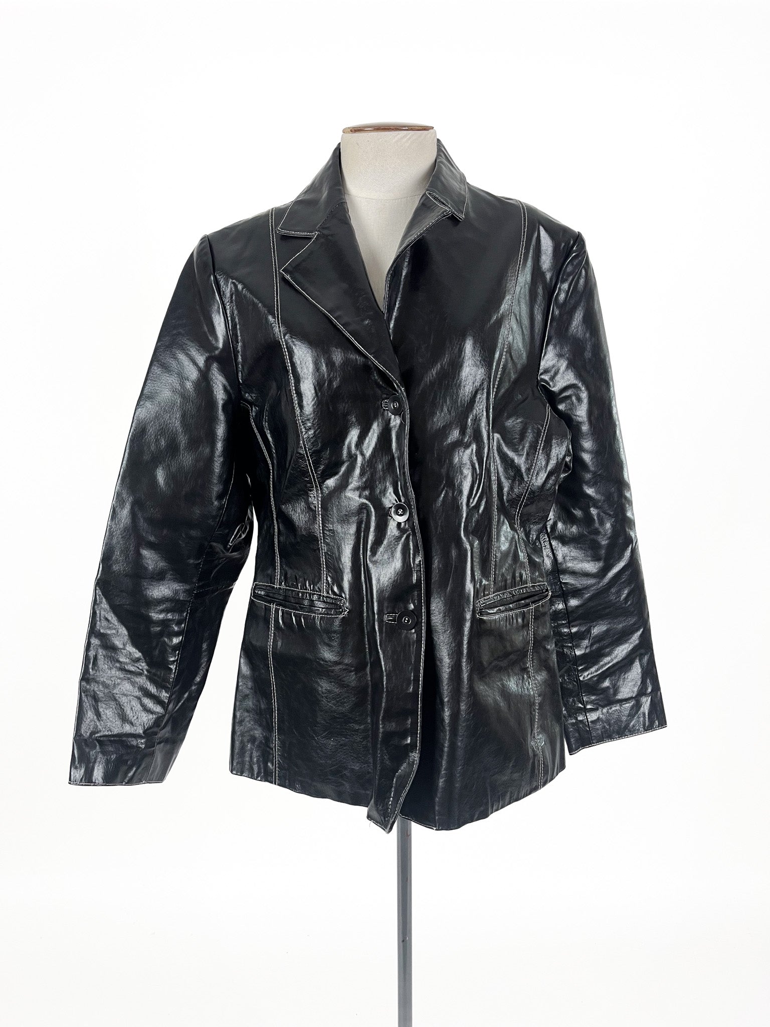 Repeat - Black Leather Jacket (Size XL)