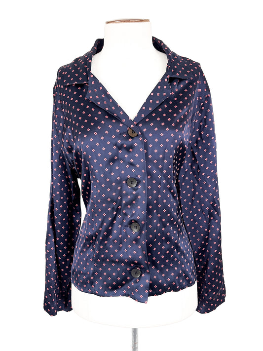 Wallace Rose | Navy Casual Top | Size M
