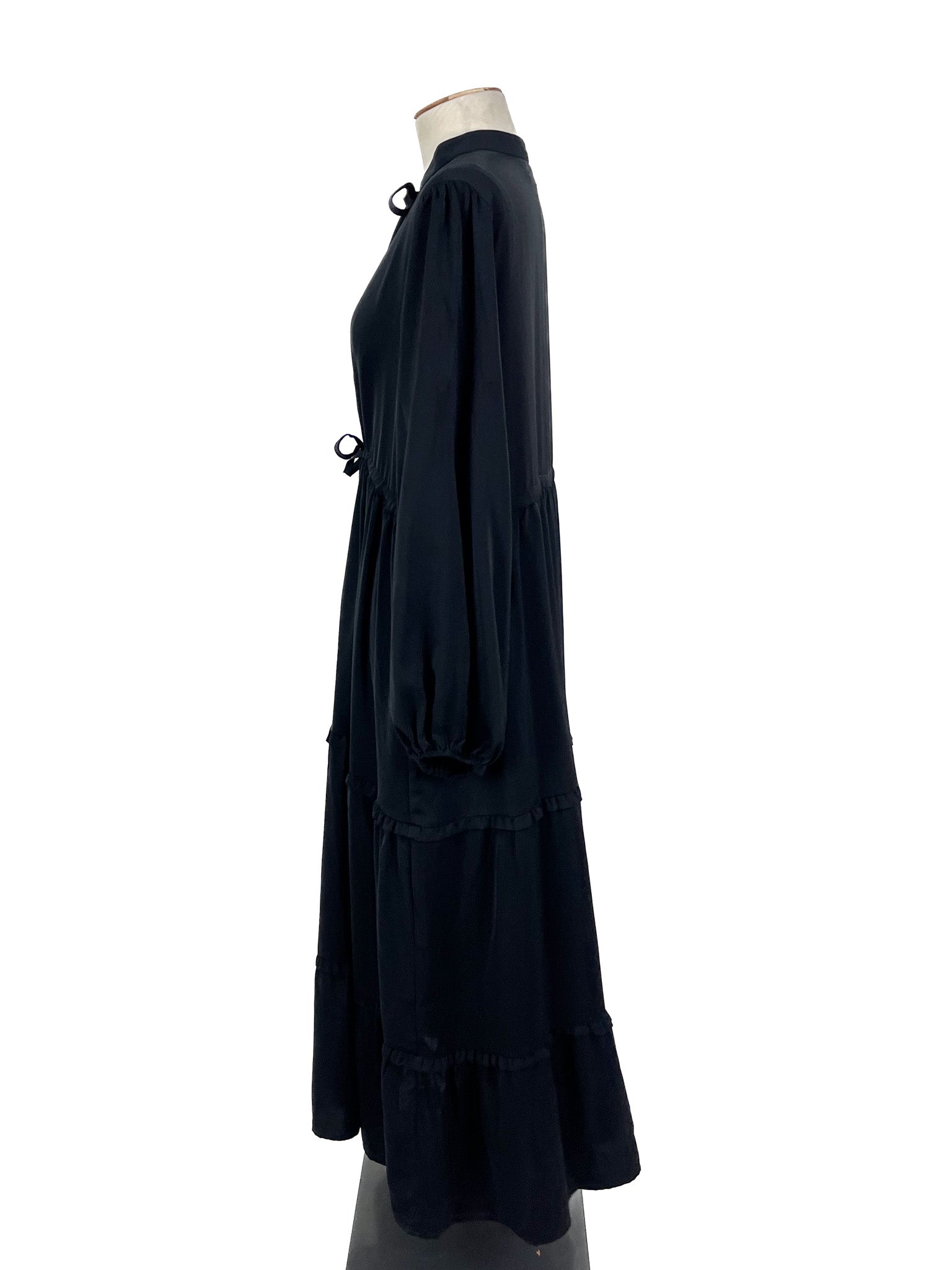 Eb & Ive - Black Midi Dress (Size M)