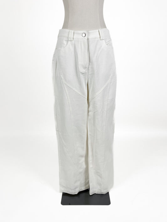 FIRST MSE | White Casual Jeans | Size M