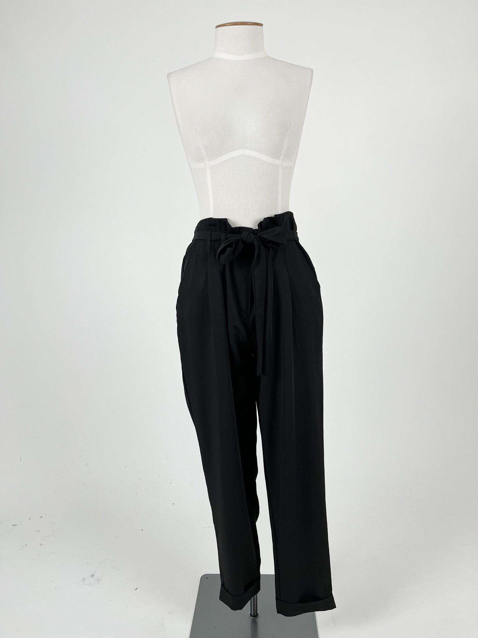 Dotti Black High waisted Straight fit Pants Size 10 & Again