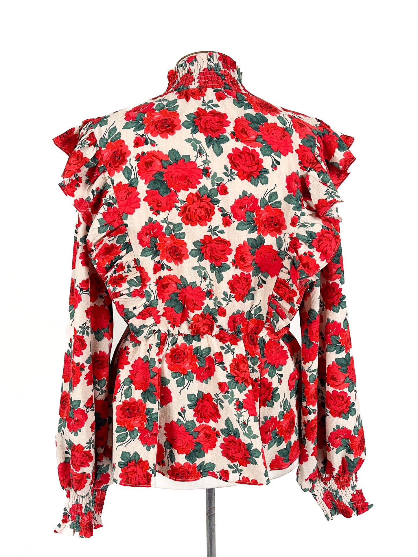 Augustine | Red Workwear Top | Size L