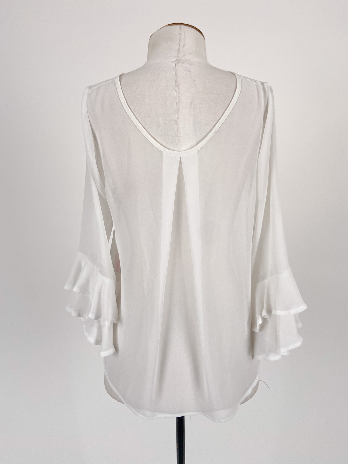 Pia | White Workwear Top | Size XS