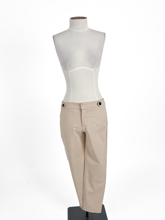 Mango | Beige Low waisted Straight fit Pants | Size 6