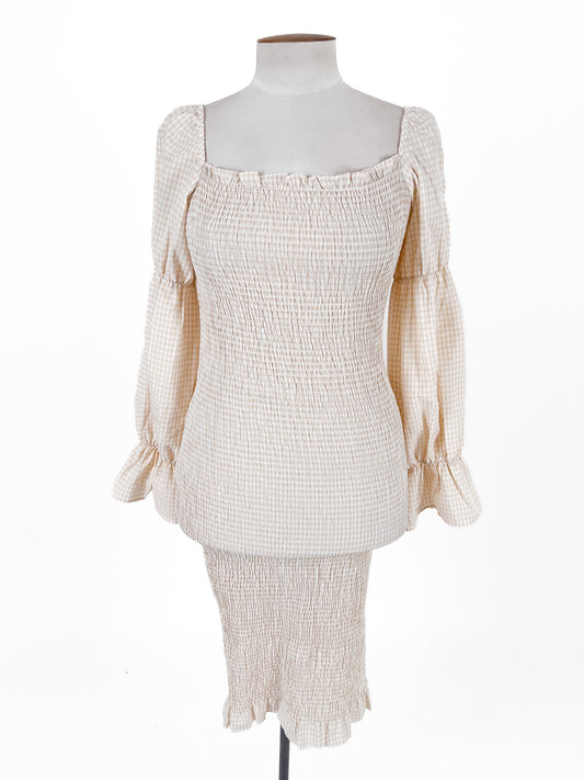 SNDYS | Beige Casual/Cocktail Dress | Size M