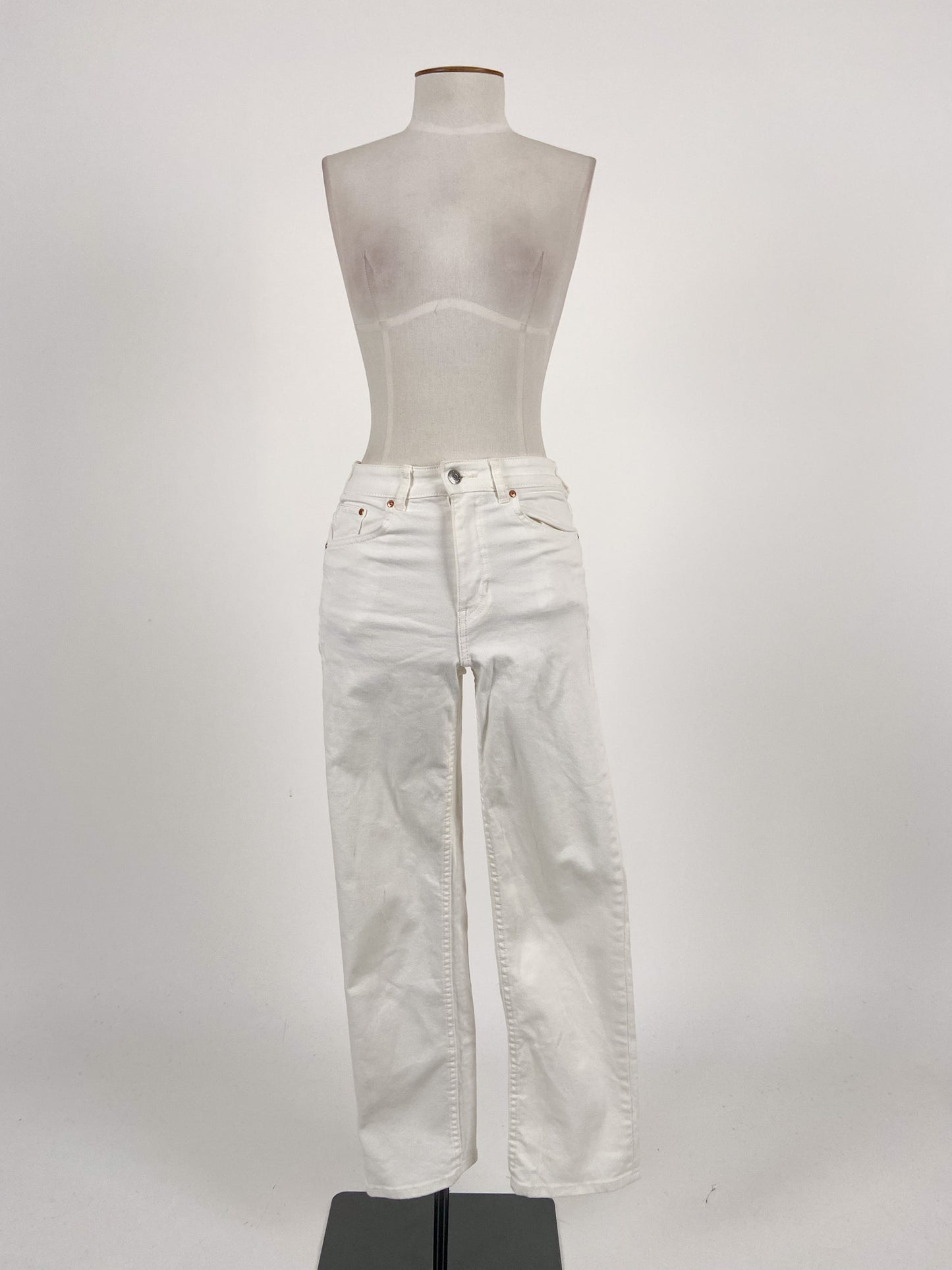 H&M | White Straight fit Pants | Size 8