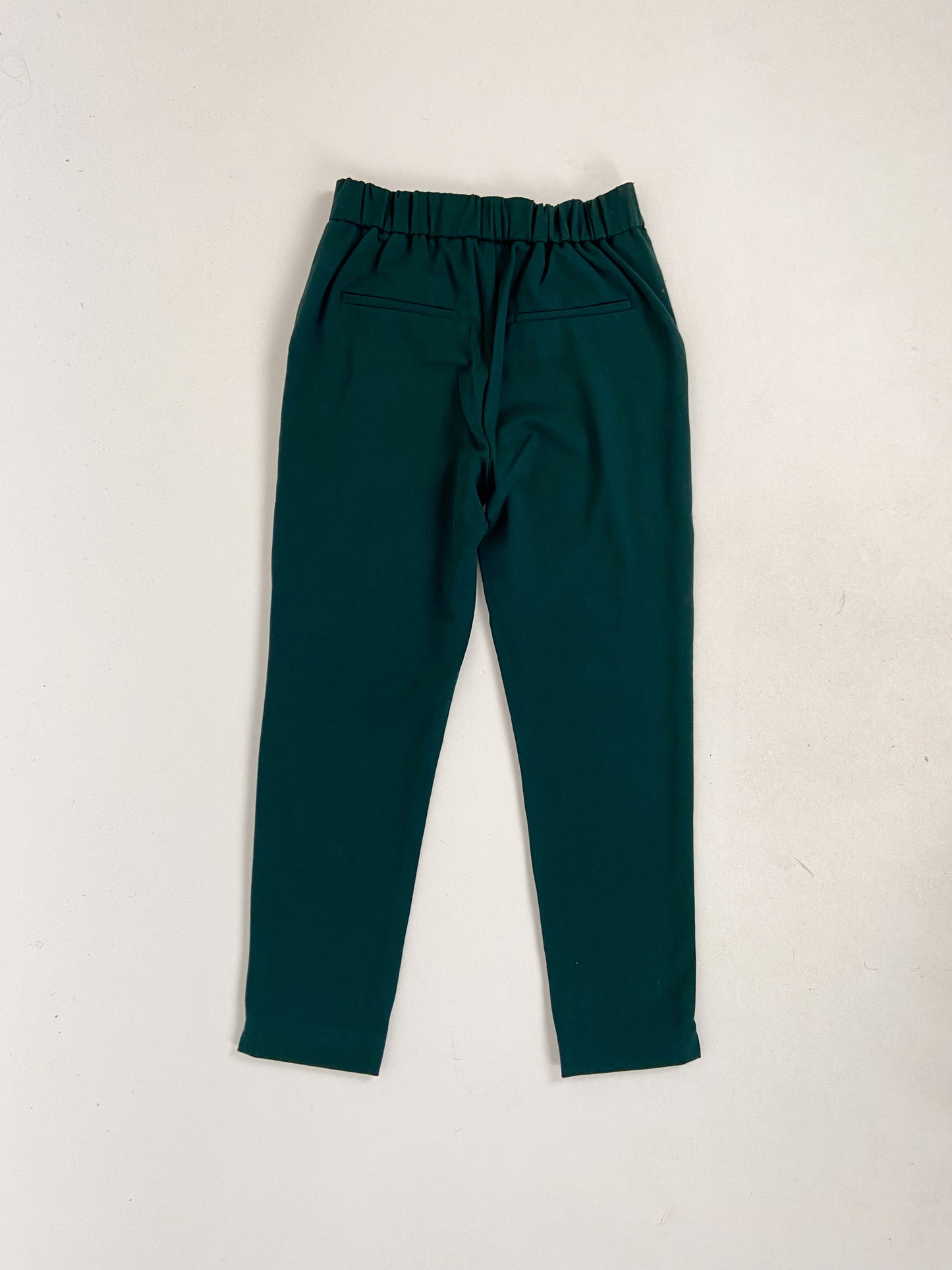 Zara | Green Pleated Straight fit Pants | Size XS