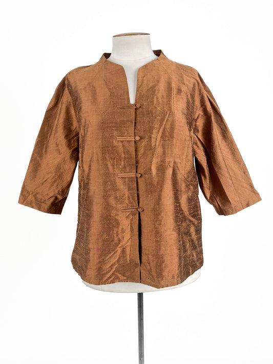 Silk Caress | Orange Casual Top | Size XL