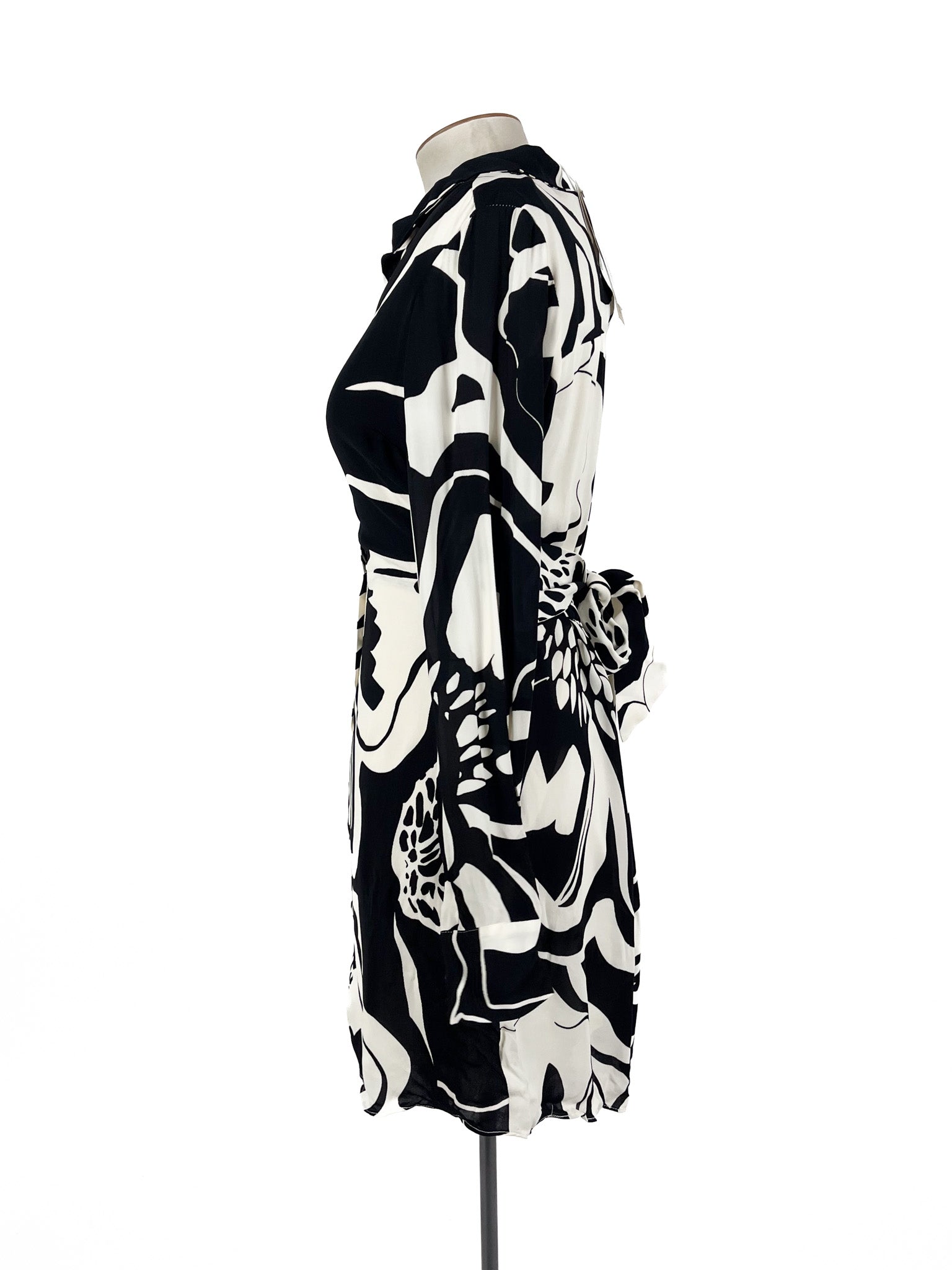 Forever New - Black & Beige Mini Dress (Size 12)