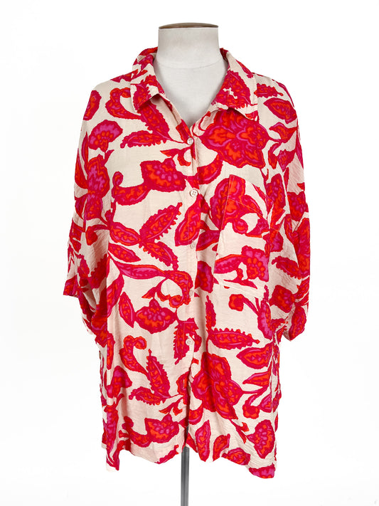 Colourful red shirt blouse