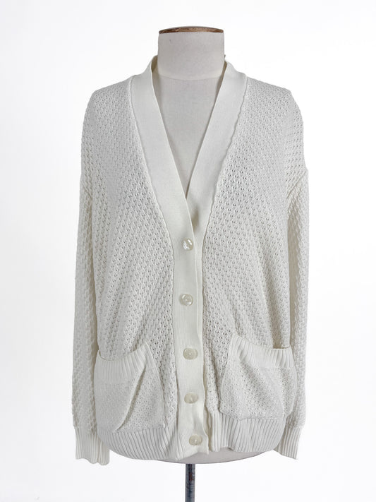 Palatine | White Casual/Workwear Cardigan | Size M