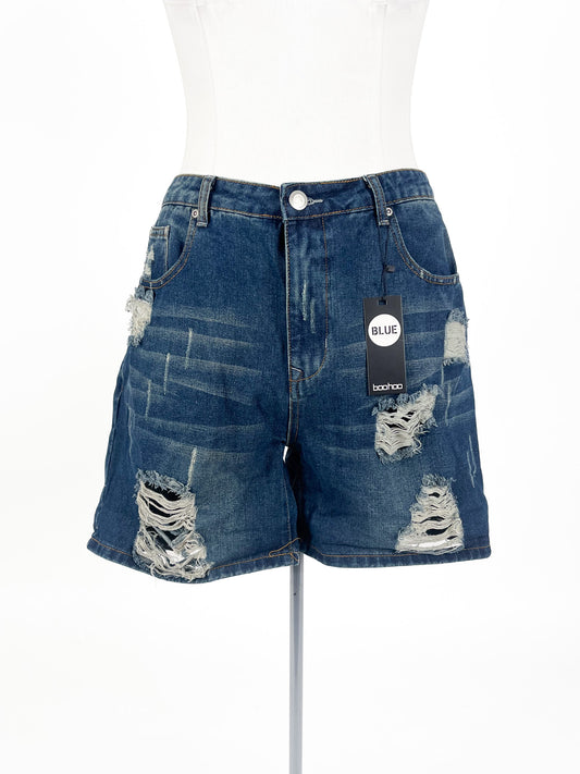 Boohoo - Blue Denim Shorts (Size 18)