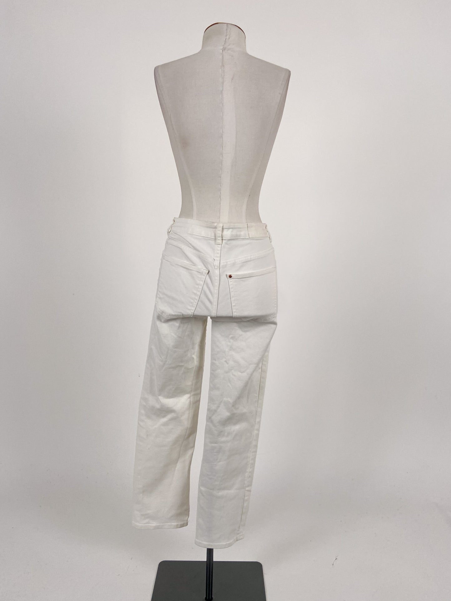 H&M | White Straight fit Pants | Size 8