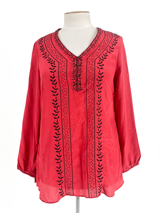 Blue Illusion | Red Casual Top | Size S
