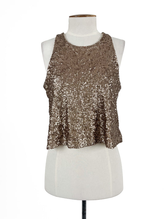 Mink Pink | Gold Cocktail Top | Size XS