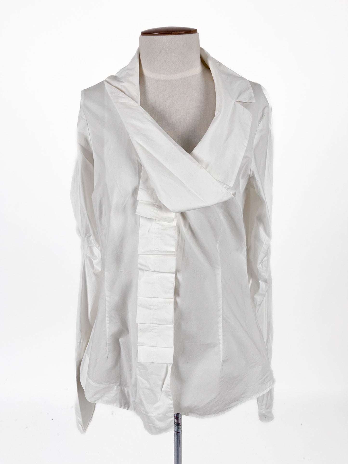 CUE | White Workwear Top | Size 8