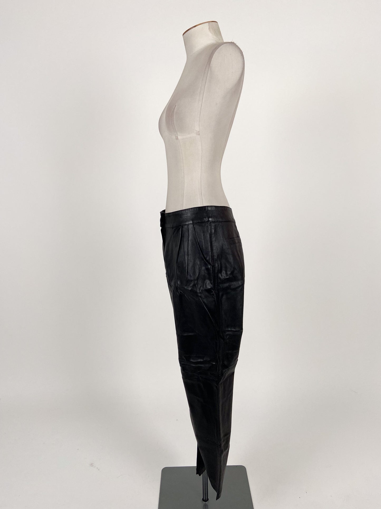 ASOS | Black Faux leather High waisted Pants | Size 10