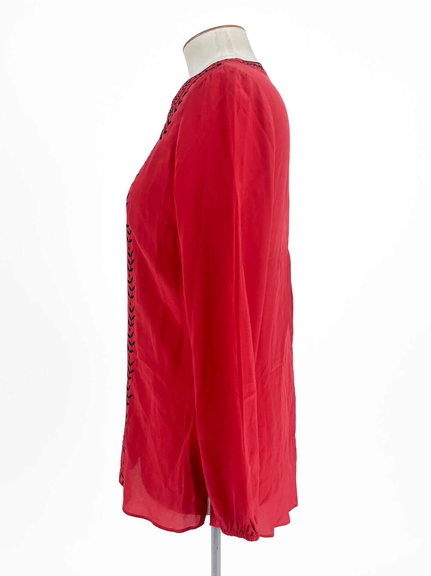 Blue Illusion | Red Casual Top | Size S