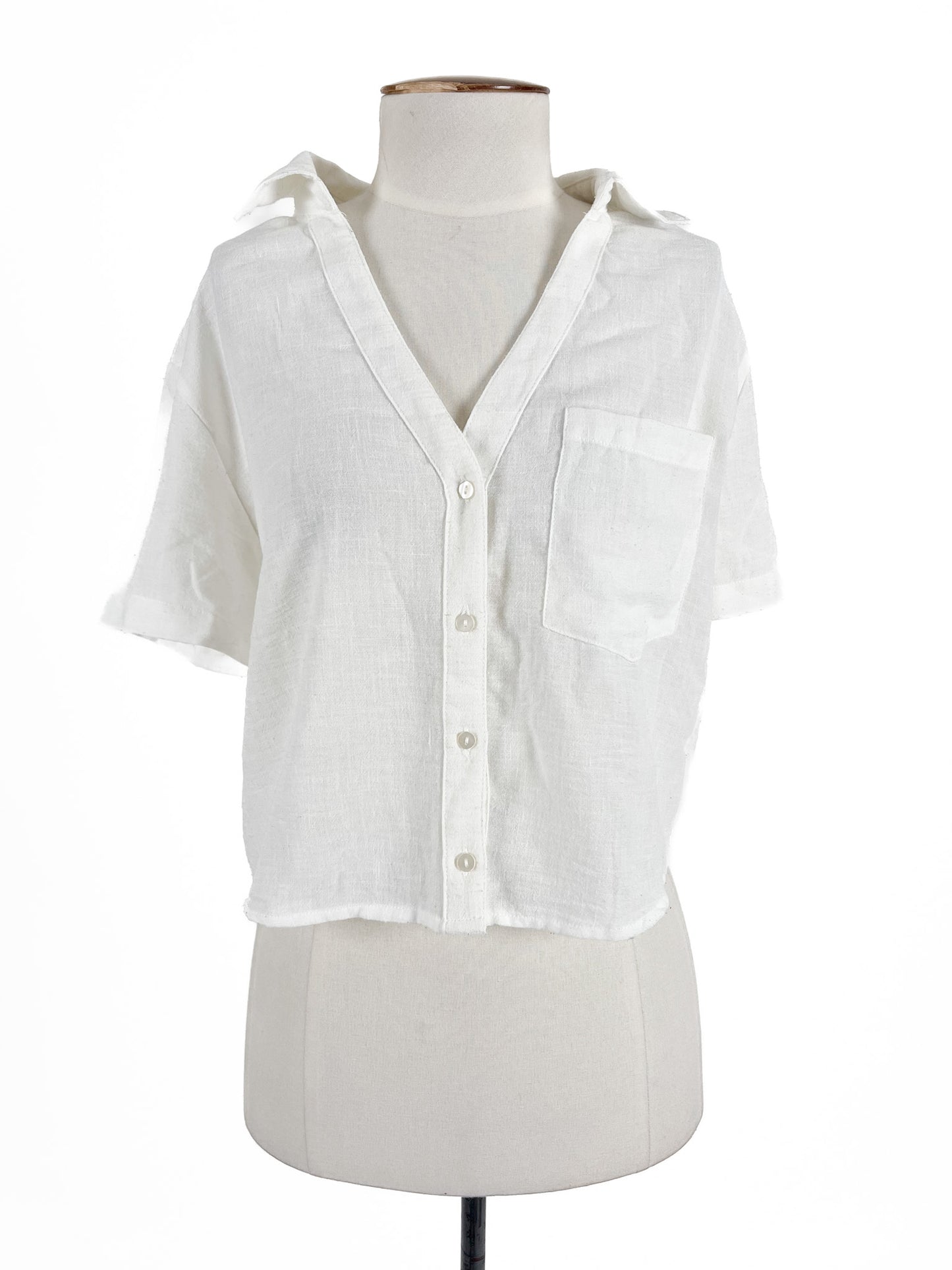 Stradivarius | White Casual Top | Size XS