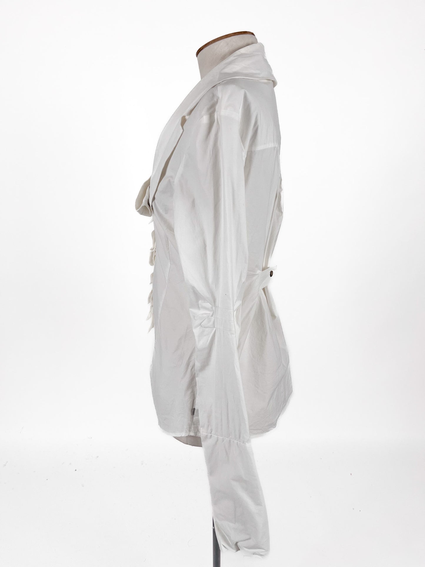CUE | White Workwear Top | Size 8