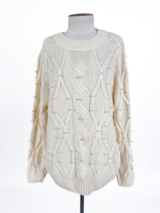 Rockmans | White Casual Jumper | Size L