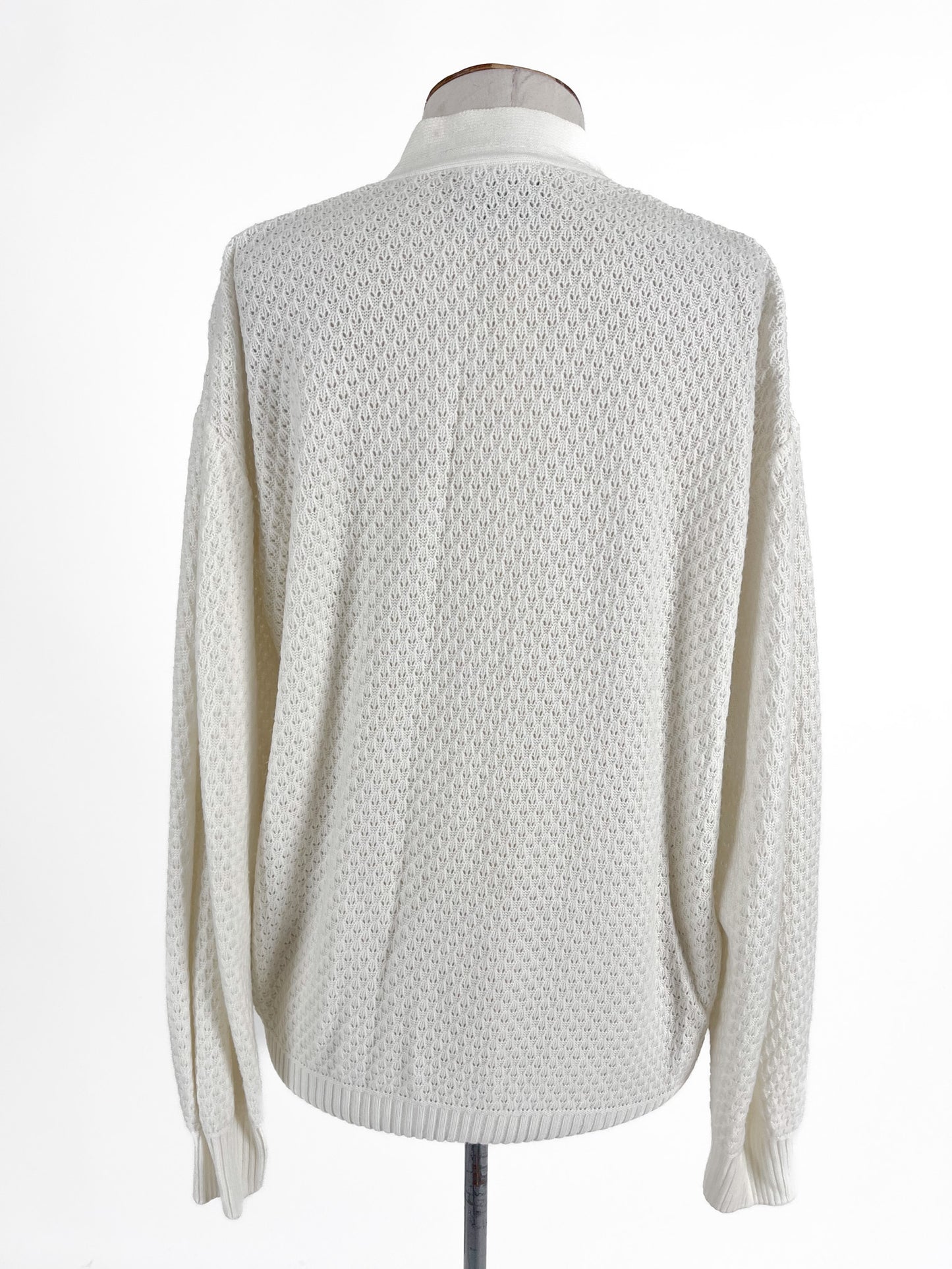 Palatine | White Casual/Workwear Cardigan | Size M