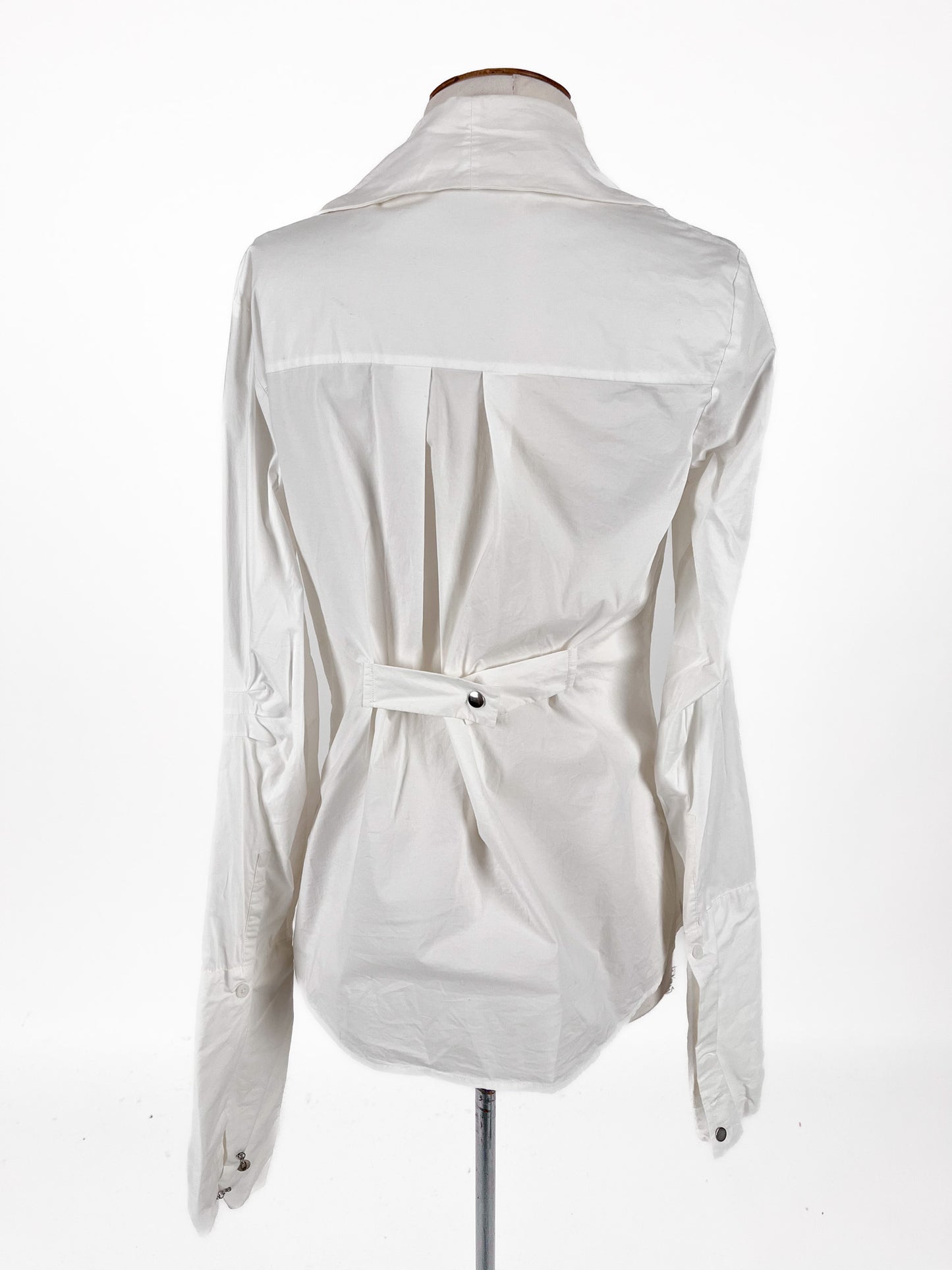 CUE | White Workwear Top | Size 8