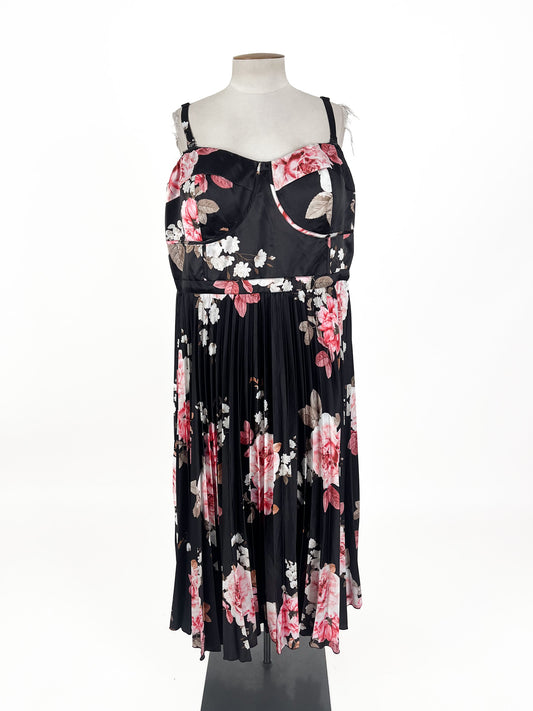 City Chic - Black Midi Dress (Size 22)